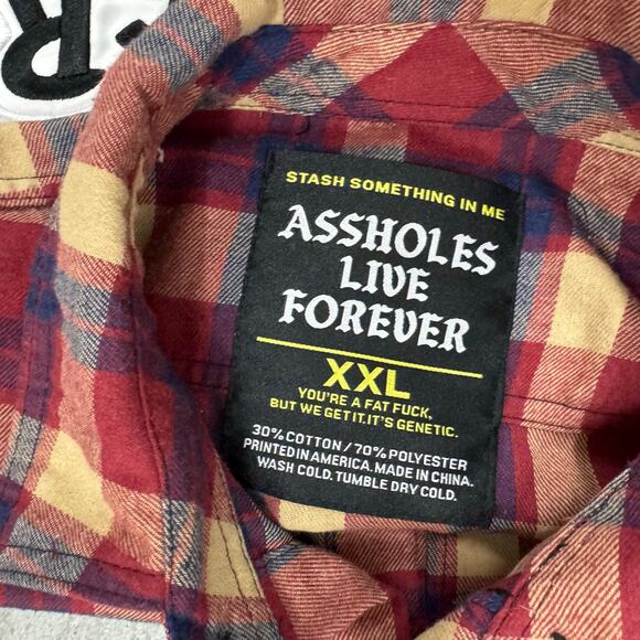 Assholes Live Forever Flannel - Picture 3 of 3